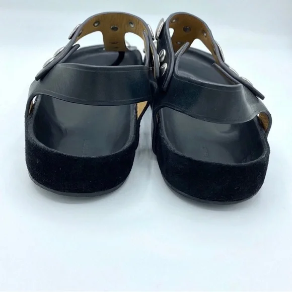 ISABEL MARANT ENAVY LEATHER STUD GLADIATOR SANDALS - Picture 6 of 14